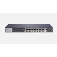 Niezarządzalny switch Hi-PoE DS-3E0528HP-E warstwy 2 (L2), posiadający 20 portów × gigabit PoE, 4 po | 301801519 Hikvision Poland