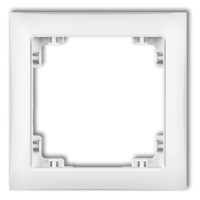 Ramka pojedyncza uniwersalna z tworzywa biała DECO Soft | DRSO-1 Karlik Elektrotechnik