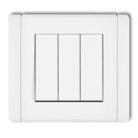 Łącznik p/t potrójny, FWP-7 IP20, IP44, 10A, 250V, biały, FLEXI | FWP-7 Karlik Elektrotechnik