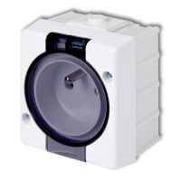 Gniazdo pojedyncze z/u n/t GHS-1D klapka dymna | GHS-1D Karlik Elektrotechnik