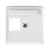 Pokrywa gniazda pojedynczego prosta typu Keystone, biały, Aria | PGPK-1U/00 Ospel
