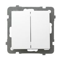 Łącznik dwugrupowy świecznikowy produkt zawiera szkło fosforanowo-srebrowe ŁP-2GA/m/00 biały | ŁP-2GA/m/00 Ospel