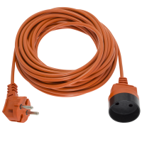 Przedłużacz ogrodowy bez uziemienia 2P OMY 2x1 pomarańczowy, przewód 25m 2x1mm2, 10A 250V | PK-1025 Elgotech