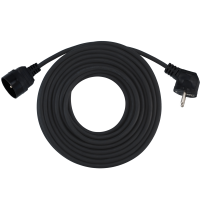 Przedłużacz 1x gniazda z/u 2P+Z OW 3x1,5, przewód 20m czarny | PS-1020G-1,5 Elgotech