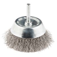 Szczotka druciana doczołowa z trzpieniem 75 mm, INOX | 57H600 GRAPHITE