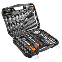 Klucze nasadowe 1/2 , 3/8 , 1/4 , zestaw 219 szt., CrV | 08-671 NEO TOOLS
