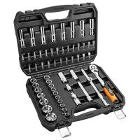 Klucze nasadowe 58cz, 1/2 , CrV (opak.58szt) | 08-663 TOPEX