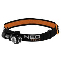 Latarka czołowa akumulatorowa 600lm USB magnetyczne ładowanie CREE XPG3 LED | 99-027 NEO TOOLS