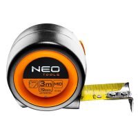 Miara zwijana stalowa kompaktowa 3m x19mm, auto-stop, magnes | 67-213 NEO TOOLS