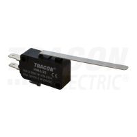 Wyłącznik krańcowy, mikro, z dźwignią sprężynową 16(4)A / 250V AC, 52mm, 4,8x0,8 mm, IP00 | KW3-25 Tracon