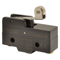 Wyłącznik krańcowy, z dźwignią sprężynową i rolką 1×CO, 15A/250V AC, 26mm, IP00 | LS15GW22-B Tracon