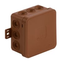 Puszka n/t V7 100x100x41mm IP54 12-wl. Klik z osłab. brązowa elastyczna | 037-02 Viplast