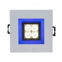 Oprawa FIALE 4LED 4x1W 30st 230V SQUARE z ramką niebieską CW oczka LED | SLI021017CW_BLUE Wojnarowscy