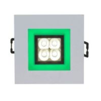 Oprawa FIALE 4LED 4x1W 30st 230V SQUARE z ramką zieloną WW oczka LED | SLI021017WW_GREEN Wojnarowscy