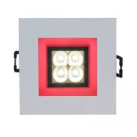 Oprawa FIALE 4LED 4x1W 30st 230V SQUARE z ramką czerwoną WW oczka LED | SLI021017WW_RED Wojnarowscy