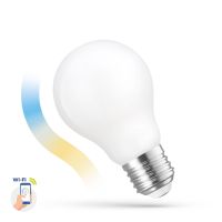 Lampa LED GLS 5W 560lm 2700-6500K CCT+DIM E27 230V COG MILKY Wi-Fi Spectrum SMART Tuya matowa | WOJ+14419 Wojnarowscy