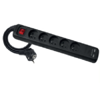 Przedłużacz 5xz/u wył. 2xładowarka USB czarny 3m | EPU-503W-2 Elgotech