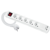 Przedłużacz 5xz/u wył. 2xładowarka USB | EPU-505W Elgotech