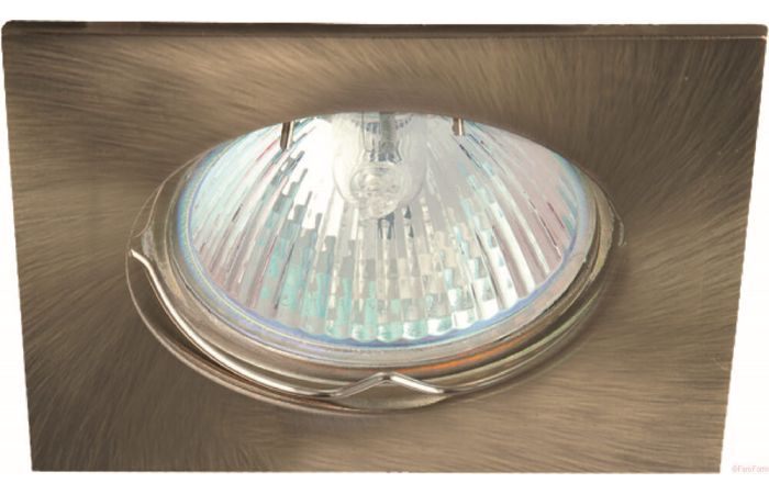 Oprawka halogenowa oczko aluminiowe kwadratowe regulowane mosiądz 50W IZZY PO16V-Q-AB G5,3 | GXPL033 Grelux