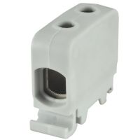 Złączka szynowa gwintowa Al/Cu 1,5-50mm2 TS35 1-tor 2-otw, szara, ZGG1x1,5-50s | 84285002 Simet