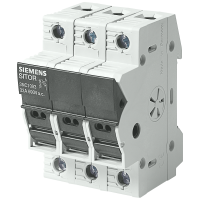 Rozłącznik bezpiecznikowy dla wkładek cylindrycznych, SITOR, 3-bieg 10X38mm, 32A, 690VAC | 3NC1093 Siemens