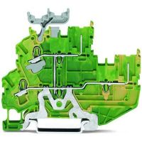 Złączka 2-Przewodowa/2-Pinow dwupiętrowa, złączka PE, żółto-zielona | 2022-2237 Wago