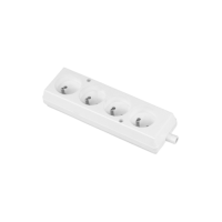 Gniazdo czterokrotne, 4x2p+Z, rozbieralne, biały GN-470 | T-10476 Plastrol