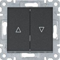 Łącznik żaluzjowy bistabilny, czarny, Lumina | WL0313 Hager