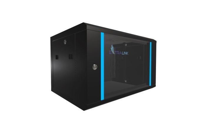 Szafa RACK 19" 6U 600X450 wisząca czarna EXTRALINK | EX.7225 Batna