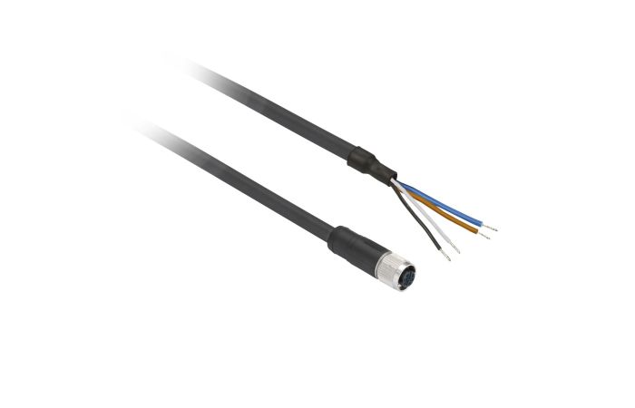Przewód ze złączem żeńskim M12 4-piny proste z kablem, długość 5m | XZCP1141L5 Telemecanique Sensors