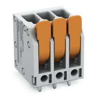 Złączka do płytek drukowanych dźwignia 4mm2 RM 5mm23-bieg., szara | 2604-3103 Wago