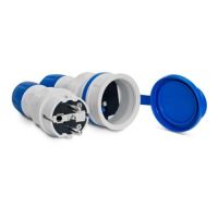Zestaw przyłączeniowy EXTREM wtyczka WT-54 + gniazdo GN-54, IP54, szaro-niebieski ZWG-54 | W-98006 Plastrol