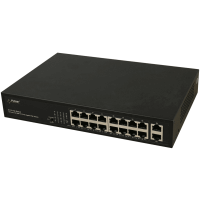 Switch 18 portów (16xPoE + 2xUPLINK), 100÷240VAC, 270 x 44 x 181 | S116 Pulsar