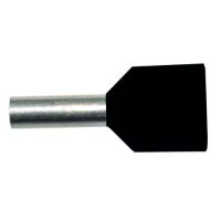 Końcówka rurkowa izolowana 2x1,5/8 PAEH 150D/8 czarna (opak 100szt) 051900 | 05101564 PROTEC.class
