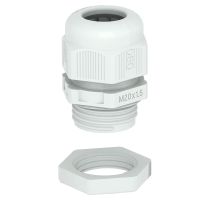 Dławik kablowy z przeciwnakrętką M12, PA, jasnoszary, 7035 V-TEC VM12+ LGR | 2022762 Obo Bettermann