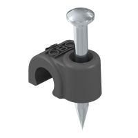 Klips z gwoździem ISO 7mm, L25, PP, czarny, 9005 2007 25 SW | 2232146 Obo Bettermann