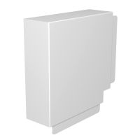 Kształtka naroża płaskiego 80x210mm, PVC, czysta biel, 9010 WDK HF80210RW | 6193025 Obo Bettermann
