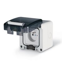 Gniazdo pojedyncze natynkowe PROTECTA 16A 250V IP66 | 137.6411 Scame