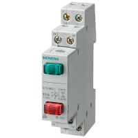 Łącznik przyciskowy, 1 NO+1 NO 20A, 2 przyciski czerwony zielony, LED 230V | 5TE4840 Siemens