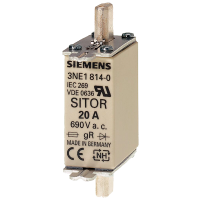 Wkładka topikowa SITOR, z zestykami nożowymi, NH000, In: 16 A, gS, Un AC: 690 V | 3NE1813-0 Siemens