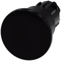 Przycisk grzybkowy, 22 mm, okrągły, tworzywo sztuczne, czarny | 3SU1000-1BA10-0AA0 Siemens