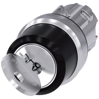 Przełącznik kluczykowy RONIS, 22 mm, okrągły, metal, błyszczący, wyciąganie klucza O | 3SU1050-4CC01-0AA0 Siemens