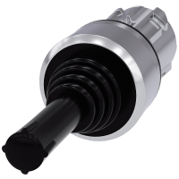 Wyłącznik współrzędnościowy, 22 mm, okrągły, metal błyszczący, czarny, bez samopowrotu | 3SU1050-7AE88-0AA0 Siemens