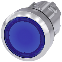 Przycisk, podświetlany, 22 mm, okrągły, metal, błyszczący, niebieski, Przycisk | 3SU1051-0AA50-0AA0 Siemens
