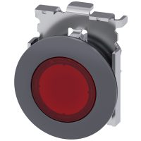Przycisk płaski 3SU1, 30mm, okrągły, , podświetlany, czerwony, SIRIUS ACT | 3SU1061-0JB20-0AA0 Siemens