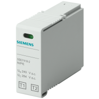 Wtyczka T1/T2, N-PE, napięcie znamionowe UN 240V AC UC 264V AC, IIMP 50kA | 5SD7418-2 Siemens