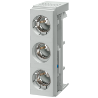 Cokół konikowy DIAZED SR60 3-bieg., DIII, 63A, 500V do szyn zbiorczych 5/10 mm | 5SF6220 Siemens