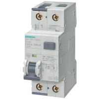 Wyłącznik różnicowo-nadprądowy komb. RCBO, 10 kA, 1P+N, typ A, 30 mA, char. B, In: 16 A, Un AC: 230V | 5SU1354-6KK16 Siemens