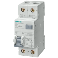 Wyłącznik różnicowo-nadprądowy komb. RCBO, 6 kA, 1P+N, typ AC, 30 mA, char. B, In: 16 A, Un AC: 230V | 5SU1356-0KK16 Siemens
