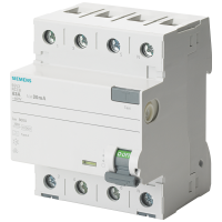 Wyłącznik różnicowoprądowy 3+N typ A, In: 40 A, 30 mA, Un AC: 400 V | 5SV3344-6 Siemens